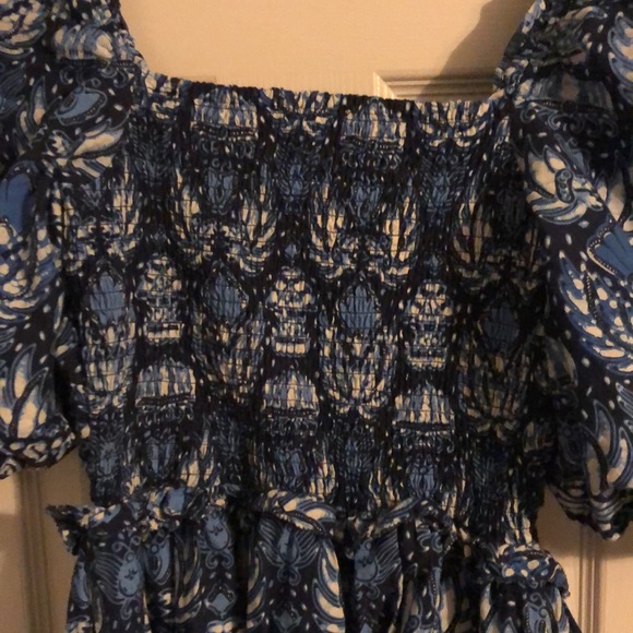 Love the Label Anthropologie Puff Sleeve Cassie Mini Dress in Butterfly Blue - Picture 16 of 16
